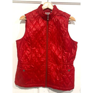 Zenergy By Chico's - Red zippered light fleece lined Vest women size 1 (M)